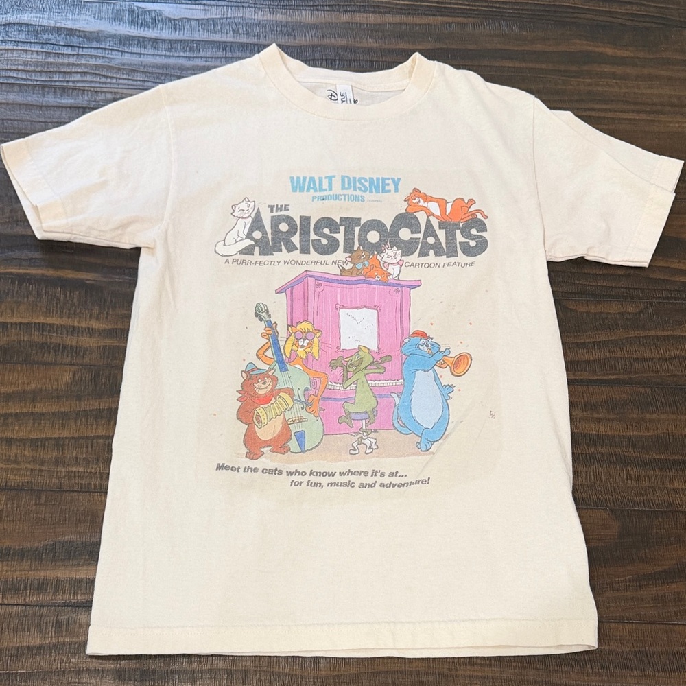 Disney Aristocats Cream Cartoon Tee